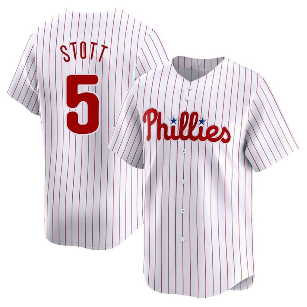 Kooe P.Phillies #5 Bryson Stott Player White Home Limited Stitched Jerseys