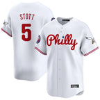 Kooe P.Phillies #5 Bryson Stott Player White Phillies & Eagles Vapor Premier Limited Stitched Jerseys