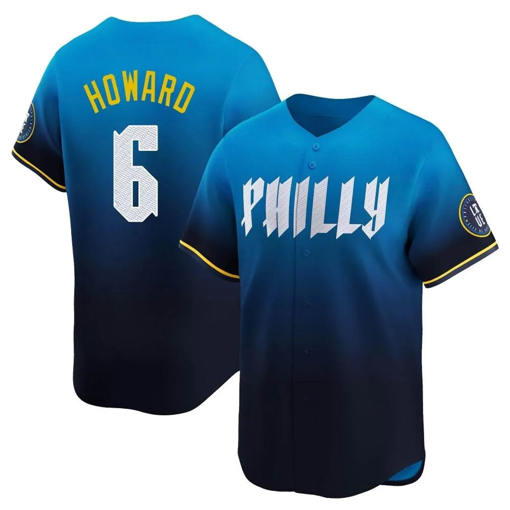 Kooe P.Phillies #6 Ryan Howard Player Blue City Connect Home Limited Stitched Jerseys