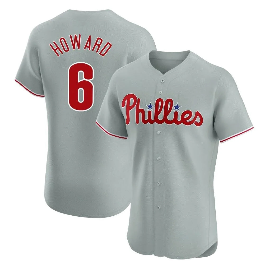 Kooe P.Phillies #6 Ryan Howard Player Gray Home Limited Elite Stitched Jerseys