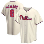 Kooe P.Phillies #6 Ryan Howardr Player Cream Home Game Stitched Jerseys