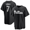 Kooe P.Phillies #7 Trea Turner Player Black Alt Fashion Home Game Stitched Jerseys