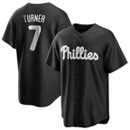 Kooe P.Phillies #7 Trea Turner Player Black Alt Fashion Home Game Stitched Jerseys