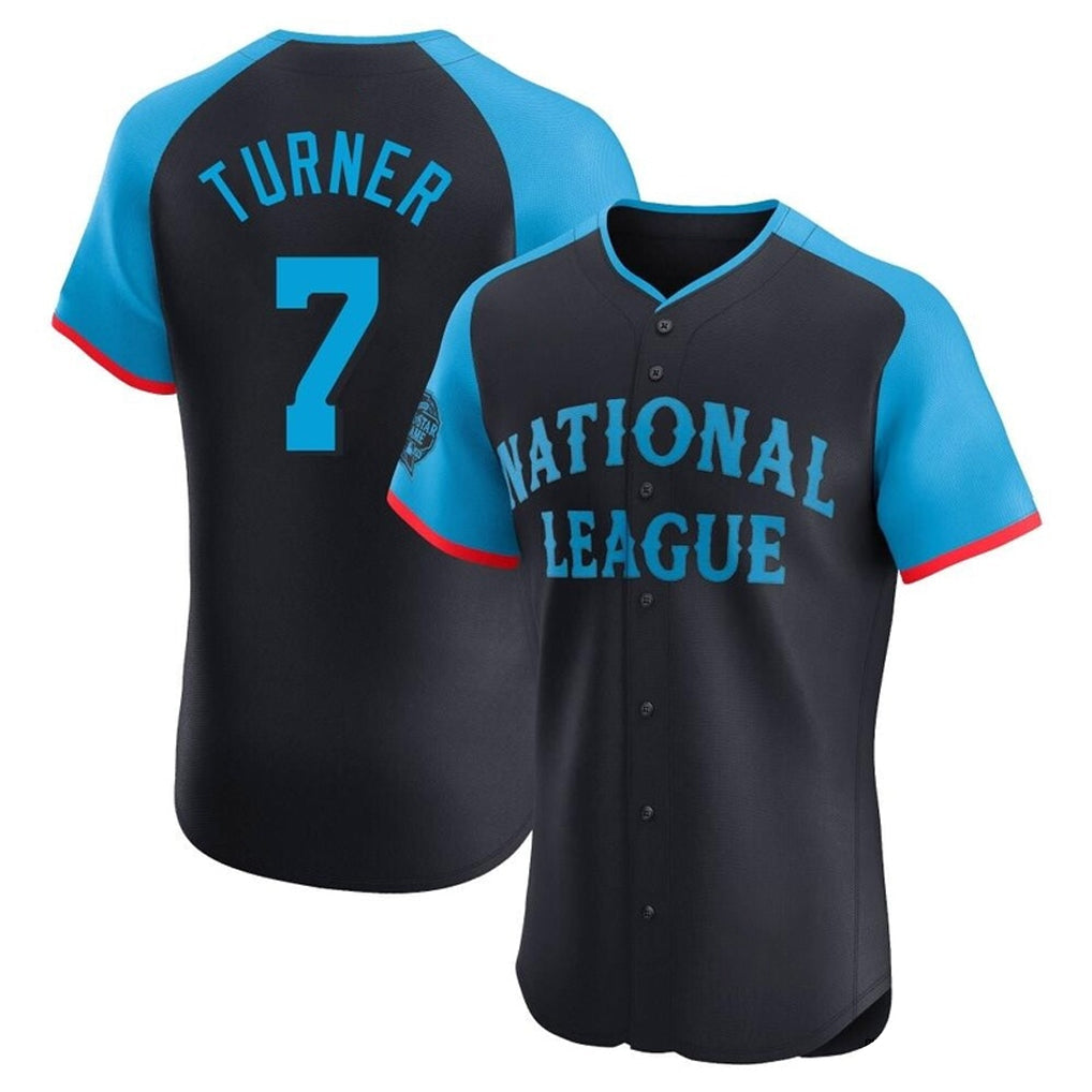Kooe P.Phillies #7 Trea Turner Player Navy National League All-Star Limited Elite Stitched Jerseys