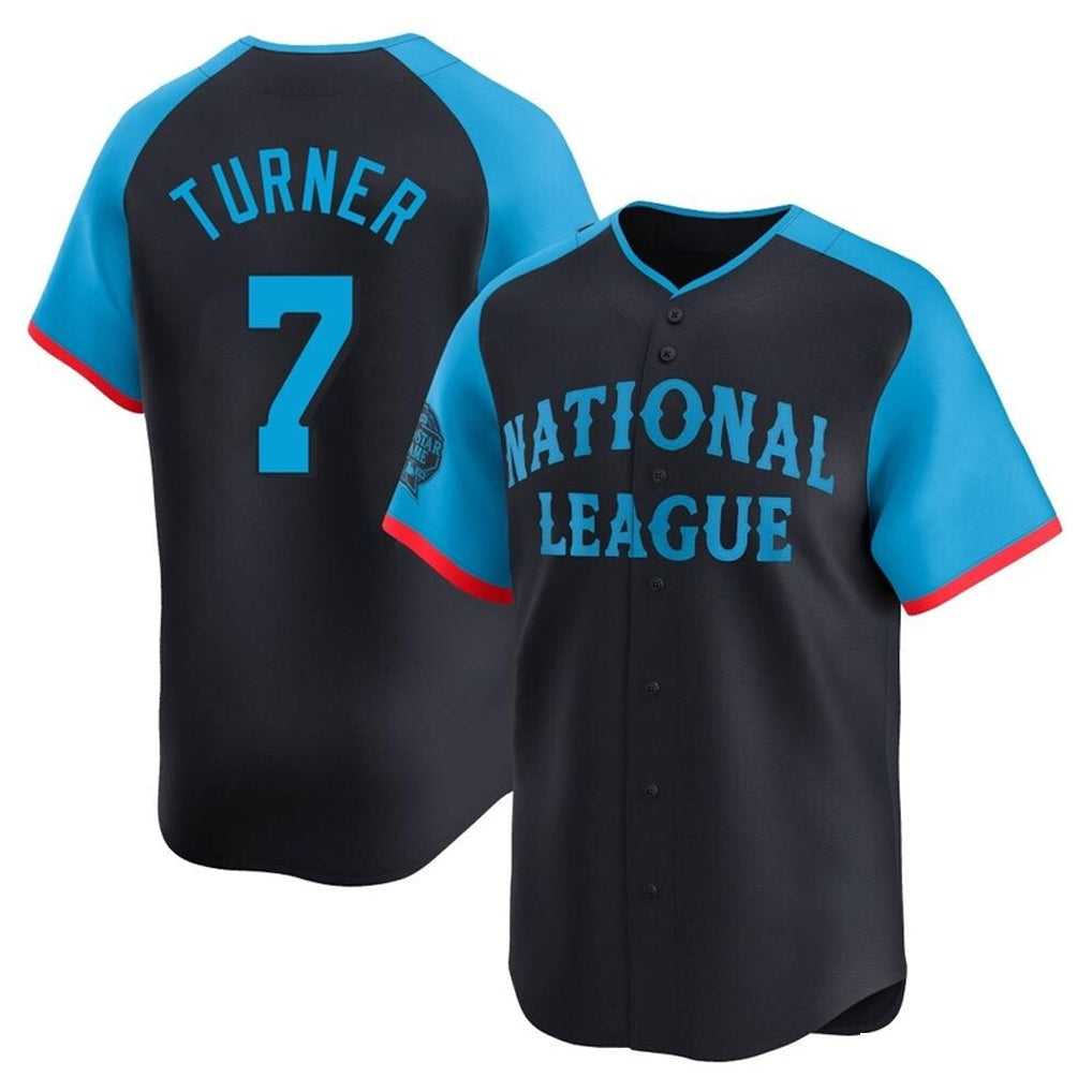 Kooe P.Phillies #7 Trea Turner Player Navy National League All-Star Limited Game Stitched Jerseys