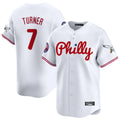 Kooe P.Phillies #7 Trea Turner Player White Phillies & Eagles Vapor Premier Limited Stitched Jerseys