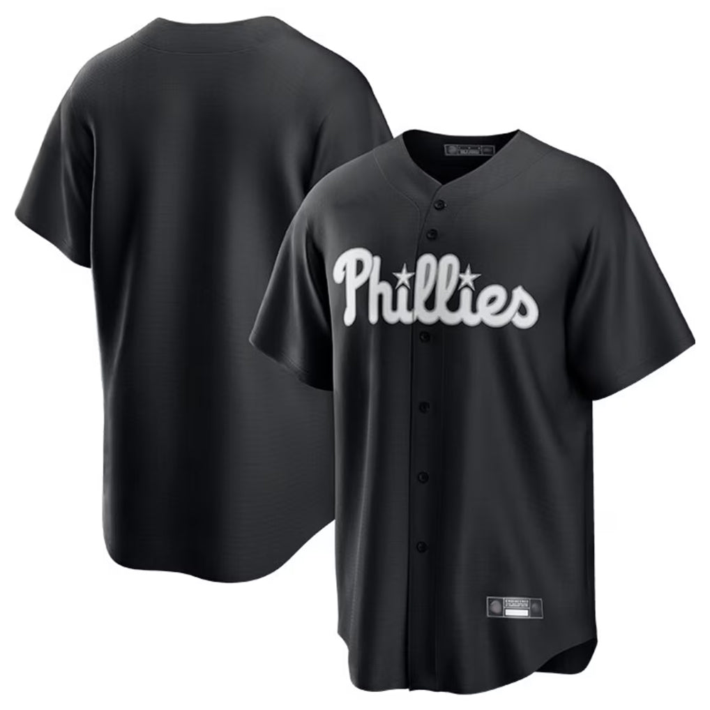 Kooe P.Phillies Blank Player Black Alt Fashion Home Game Stitched Jerseys