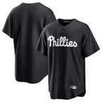 Kooe P.Phillies Blank Player Black Alt Fashion Home Game Stitched Jerseys