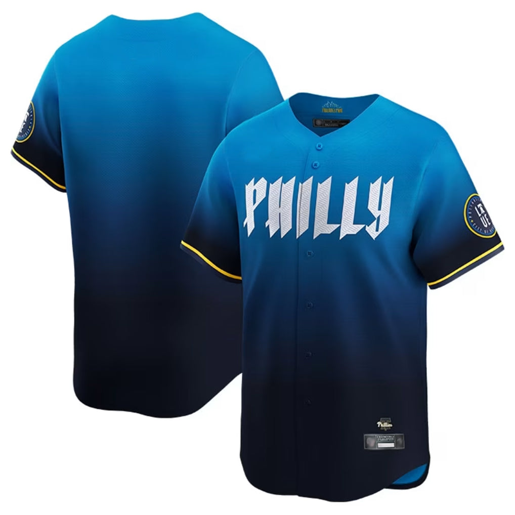 Kooe P.Phillies Blank Player Blue City Connect Home Limited Stitched Jerseys