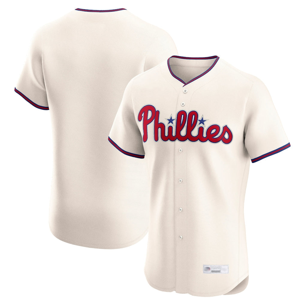 Kooe P.Phillies Blank Player Cream Home Limited Elite Stitched Jerseys
