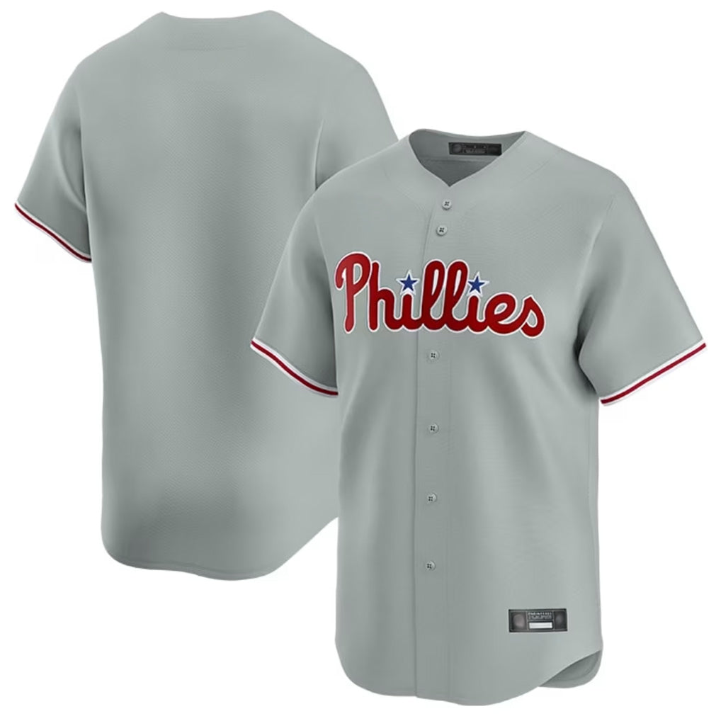 Kooe P.Phillies Blank Player Gray Home Limited Stitched Jerseys