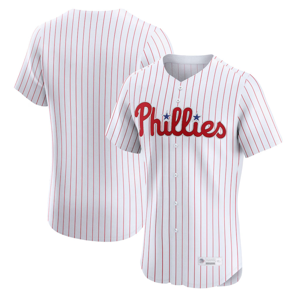 Kooe P.Phillies Blank Player White Home Limited Elite Stitched Jerseys
