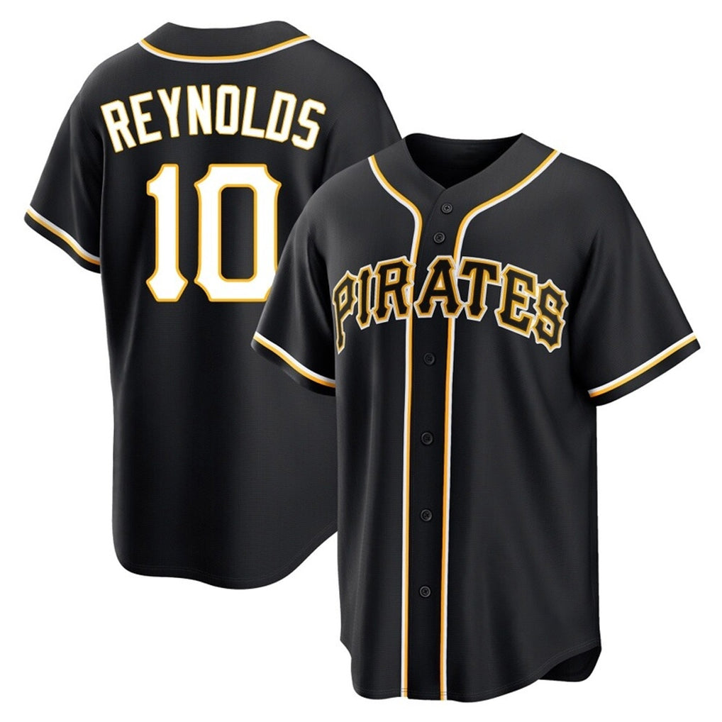 Kooe P.Pirates #10 Bryan Reynolds Player Black Fashion Out Home Game Stitched Jerseys