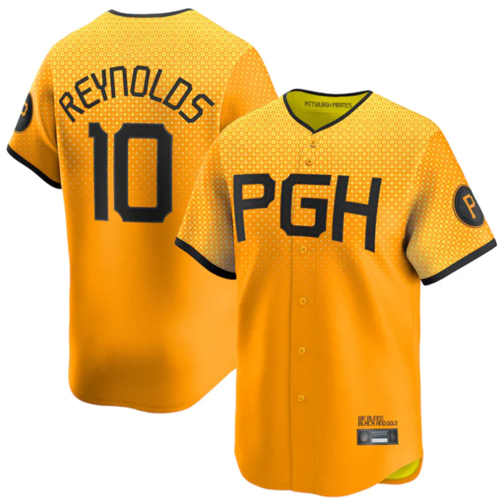 Kooe P.Pirates #10 Bryan Reynolds Player Gold City Connect Home Game Stitched Jerseys