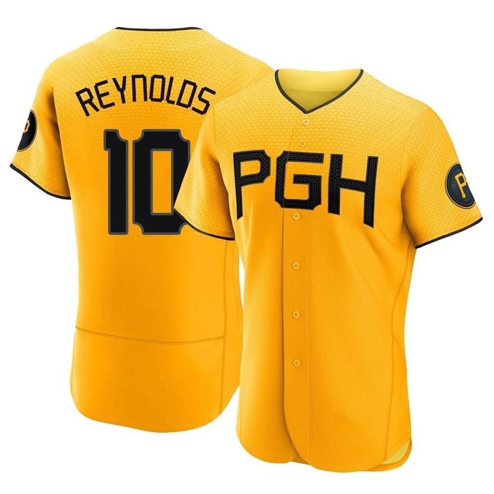 Kooe P.Pirates #10 Bryan Reynolds Player Gold City Connect Home Limited Elite Stitched Jerseys