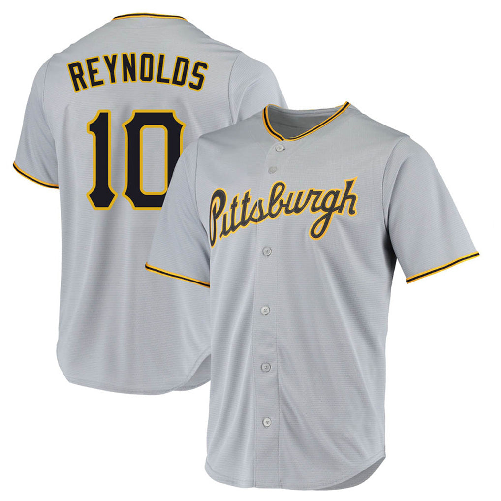 Kooe P.Pirates #10 Bryan Reynolds Player Gray Road Home Game Stitched Jerseys