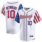 Kooe P.Pirates #10 Bryan Reynolds Player White 2025 Independence Day Vapor Premier Limited Stitched Jerseys