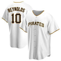 Kooe P.Pirates #10 Bryan Reynolds Player White Home Game Stitched Jerseys