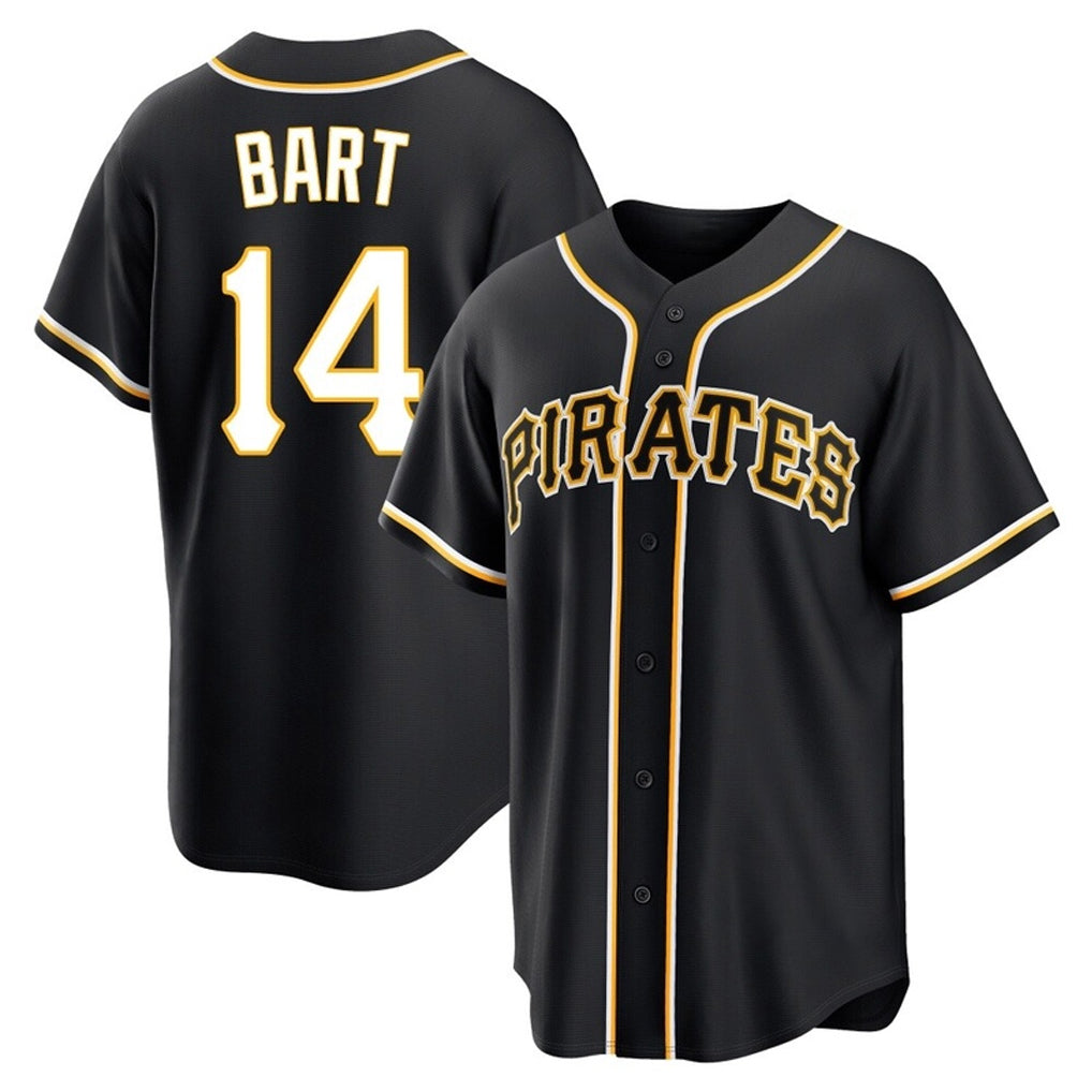 Kooe P.Pirates #14 Joey Bart Player Black Fashion Out Home Game Stitched Jerseys