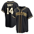 Kooe P.Pirates #14 Joey Bart Player Black Fashion Out Home Game Stitched Jerseys