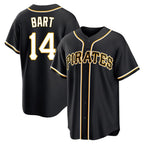 Kooe P.Pirates #14 Joey Bart Player Black Fashion Out Home Game Stitched Jerseys