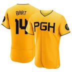 Kooe P.Pirates #14 Joey Bart Player Gold City Connect Home Limited Elite Stitched Jerseys