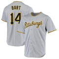 Kooe P.Pirates #14 Joey Bart Player Gray Road Home Game Stitched Jerseys