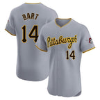 Kooe P.Pirates #14 Joey Bart Player Gray Road Home Limited Elite Stitched Jerseys