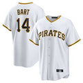 Kooe P.Pirates #14 Joey Bart Player White Home Game Stitched Jerseys