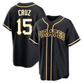 Kooe P.Pirates #15 Oneil Cruz Player Black Fashion Out Home Game Stitched Jerseys