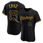 Kooe P.Pirates #15 Oneil Cruz Player Black Snake Skin City Home Limited Elite Stitched Jerseys