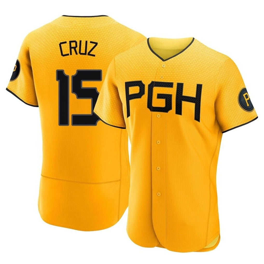 Kooe P.Pirates #15 Oneil Cruz Player Gold City Connect Home Limited Elite Stitched Jerseys