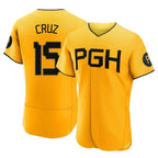 Kooe P.Pirates #15 Oneil Cruz Player Gold City Connect Home Limited Elite Stitched Jerseys