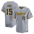 Kooe P.Pirates #15 Oneil Cruz Player Gray Road Home Limited Stitched Jerseys
