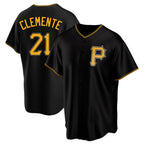 Kooe P.Pirates #21 Roberto Clemente Player Black Alternate 2025 Home Game Stitched Jerseys
