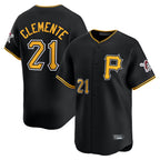 Kooe P.Pirates #21 Roberto Clemente Player Black Alternate Limited Game Stitched Jerseys