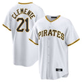 Kooe P.Pirates #21 Roberto Clemente Player White Home Game Stitched Jerseys