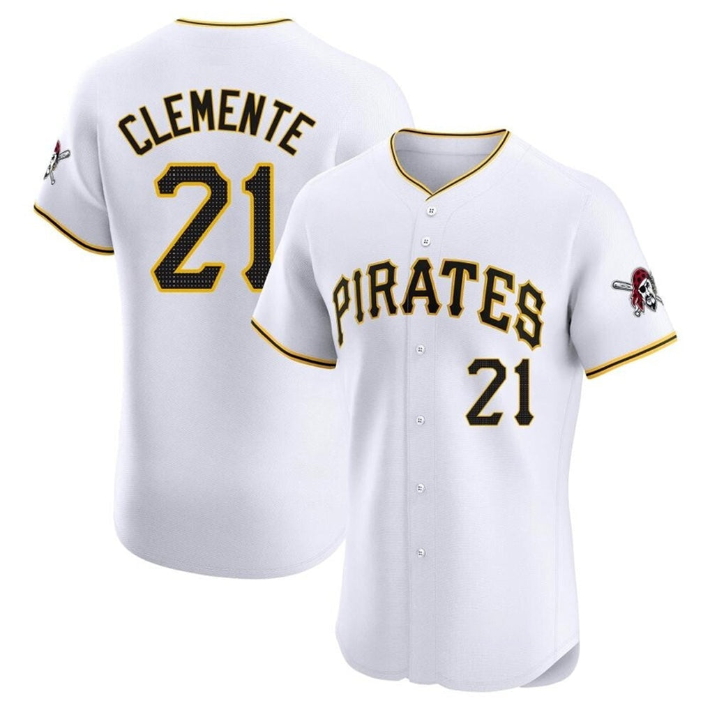 Kooe P.Pirates #21 Roberto Clemente Player White Home Limited Elite Stitched Jerseys
