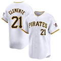 Kooe P.Pirates #21 Roberto Clemente Player White Home Limited Stitched Jerseys