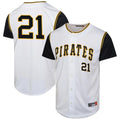 Kooe P.Pirates #21 Roberto Clemente Player White Throwback Cooperstown Collection Limited Stitched Jerseys