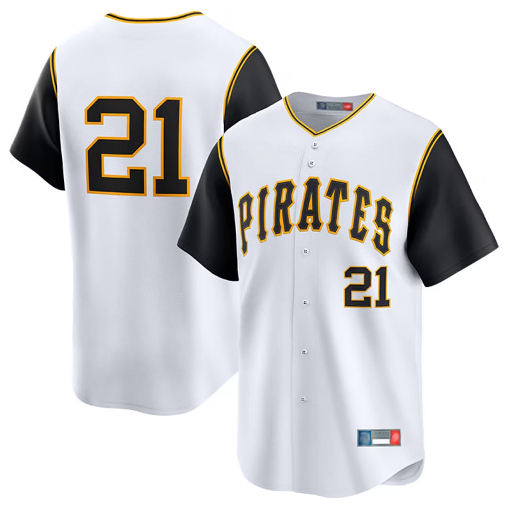 Kooe P.Pirates #21 Roberto Clemente Player White Throwback Cooperstown Limited Stitched Jerseys