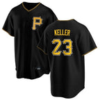 Kooe P.Pirates #23 Mitch Keller Player Black Home Game Stitched Jerseys