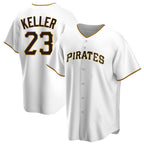 Kooe P.Pirates #23 Mitch Keller Player White Home Game Stitched Jerseys