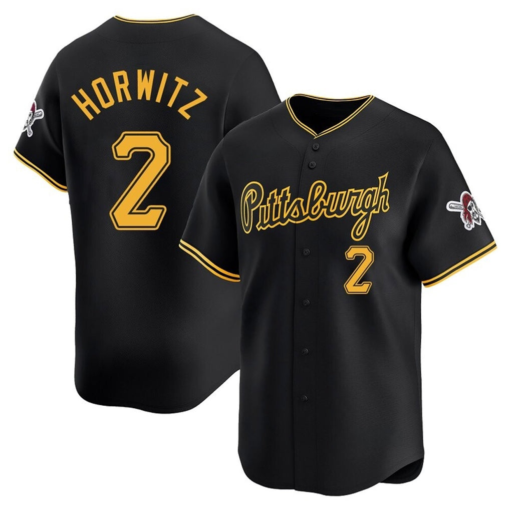 Kooe P.Pirates #2 Spencer Horwitz Player Black Alt Home Limited Stitched Jerseys