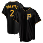Kooe P.Pirates #2 Spencer Horwitz Player Black Alternate 2025 Home Game Stitched Jerseys
