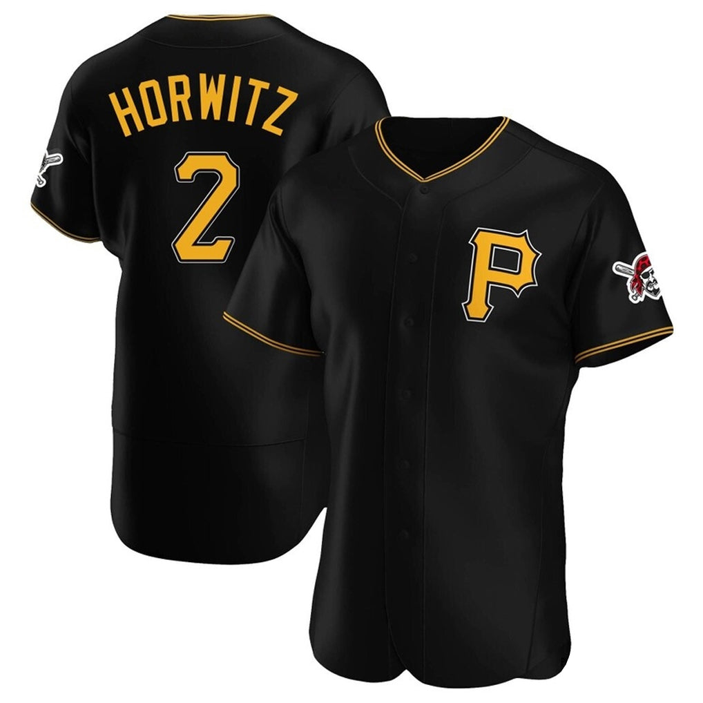 Kooe P.Pirates #2 Spencer Horwitz Player Black Alternate 2025 Home Limited Elite Stitched Jerseys