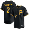 Kooe P.Pirates #2 Spencer Horwitz Player Black Alternate Limited Game Stitched Jerseys
