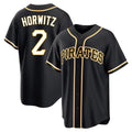 Kooe P.Pirates #2 Spencer Horwitz Player Black Fashion Out Home Game Stitched Jerseys