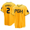 Kooe P.Pirates #2 Spencer Horwitz Player Gold City Connect Home Game Stitched Jerseys