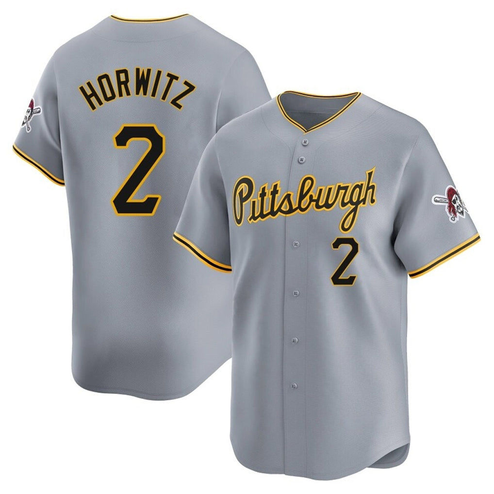 Kooe P.Pirates #2 Spencer Horwitz Player Gray Road Home Limited Stitched Jerseys